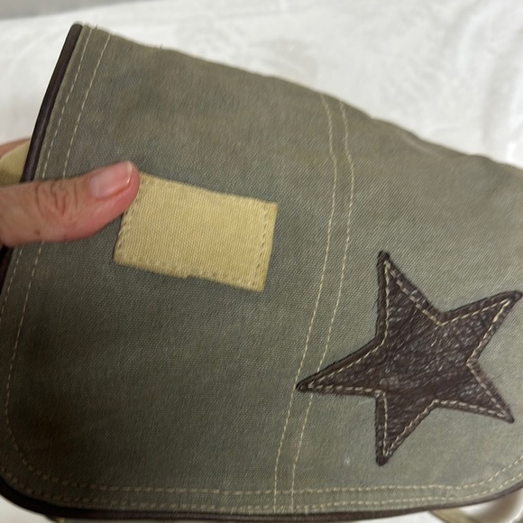 Myra Bag Tan and Gray Crossbody Bag with Adjustable Strap - Picture 9 of 13